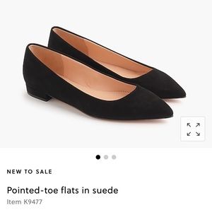 Brand New! J crew black suede flat 9 (run small)